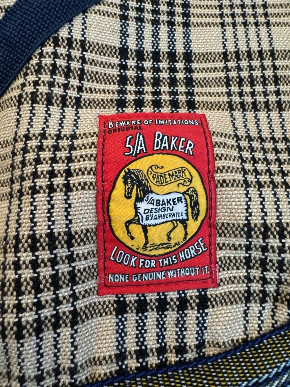 5/A Baker Classic Dog Blanket XL Plaid Equestrian Navy